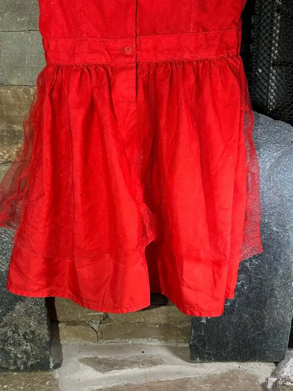 Carter’s Girls 5T Red Dress with sparkling tule Christmas